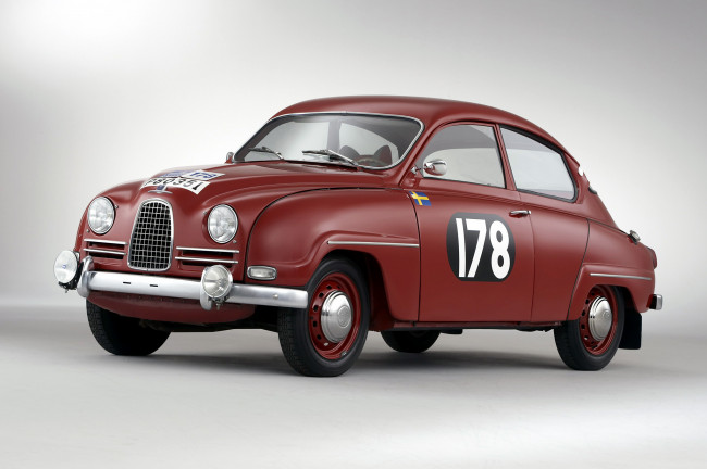Обои картинки фото saab 96 rally car 1960, автомобили, saab, 96, rally, car, 1960
