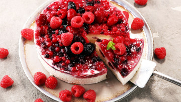 Картинка еда торты малина чизкейк