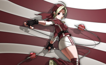 Картинка видео+игры king+of+fighters+2002 2003 полосы девушка оружие