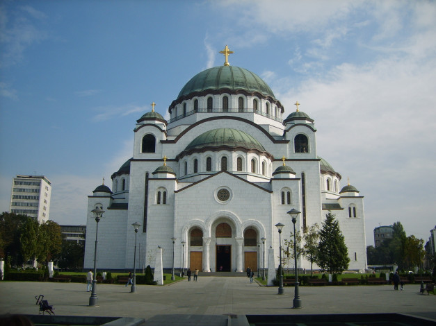 Обои картинки фото собор святого саввы, города, белград , сербия, религия, христианство, православие, храм, церковь, саввы, святого, собор, столицы, белград