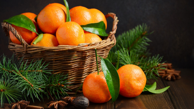 Обои картинки фото еда, цитрусы, мандарины