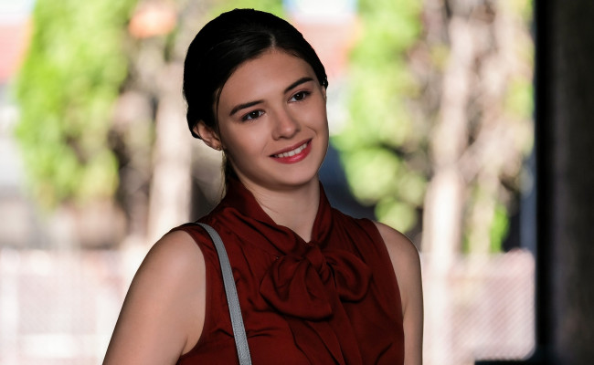 Обои картинки фото девушки, -unsort , брюнетки, темноволосые, nicole, maines, брюнетка, блузка, актриса, улыбка