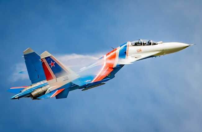 Обои картинки фото авиация, боевые самолёты, россия, ввс