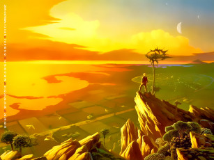 обоя календари, фэнтези, растение, утес, природа, 2019, calendar, человек