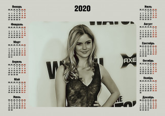 Картинка календари компьютерный+дизайн женщина улыбка поза девушка взгляд calendar 2020