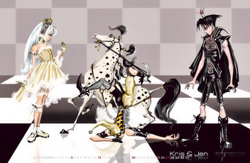 Картинка календари аниме шут девушка конь calendar 2019 лошадь парень