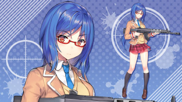 обоя аниме, bullet girls phantasia, bullet, girls, phantasia, девушка