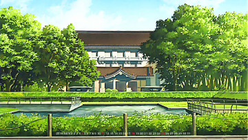 Картинка календари аниме 2019 calendar растение зеленый деревья дом здание