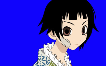 обоя аниме, sayonara zetsubo sensei, пластырь, лицо, девочка
