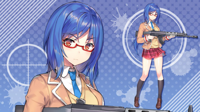 Обои картинки фото аниме, bullet girls phantasia, bullet, girls, phantasia, девушка