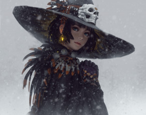 Картинка guweiz рисованное девушка