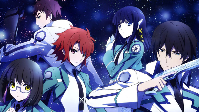 Обои картинки фото аниме, mahouka koukou no rettousei, непутёвый, ученик, в, школе, магии