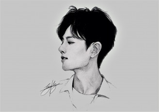 Картинка рисованное люди сяо джань лицо