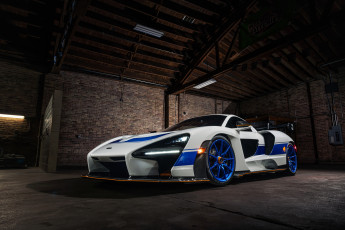Картинка автомобили mclaren white senna