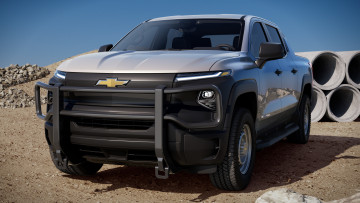 Картинка 2024+chevrolet+silverado+ev+wt+crew+cab автомобили chevrolet сhevrolet silverado ev wt crew cab мощный пикап внедорожник