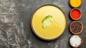 Картинка еда первые+блюда суп брокколи перец