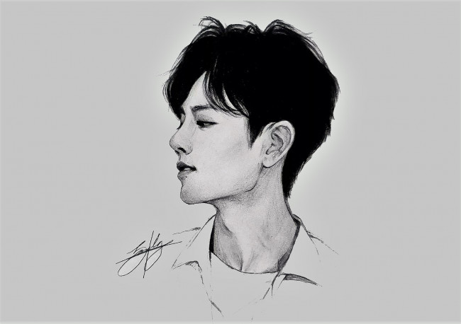 Обои картинки фото рисованное, люди, сяо, джань, лицо