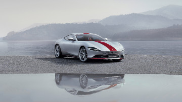 Картинка ferrari+roma+30th+anniversary+2023 автомобили ferrari roma 30th anniversary юбилейный купе побережье