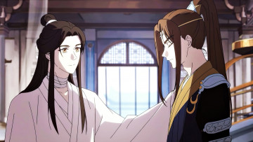 Картинка аниме tian+guan+ci+fu персонажи разговор