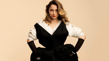обоя девушки, ana de armas, актриса, наряд, перчатки