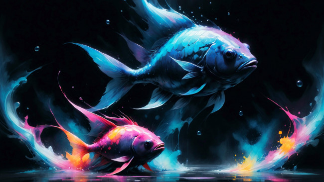 Обои картинки фото рисованное, животные,  рыбы, нейросети, графика, нейроарт, ai, art, нейронные, сети, рисунки, нейро, искусство, нейрографика, graphics, neuroart, neural, networks, drawings, neuro, neurography