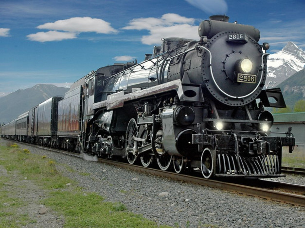Обои картинки фото cpr, 2816, canmore, alberta, техника, паровозы