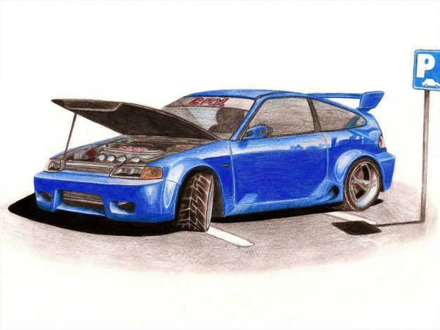 Обои картинки фото автомобили, рисованные