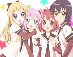 Картинка yuru yuri аниме yoshikawa chinatsu akaza akari toshinou kyouko funami yui