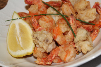 Картинка автор varvarra еда рыбные блюда морепродуктами лимон креветки