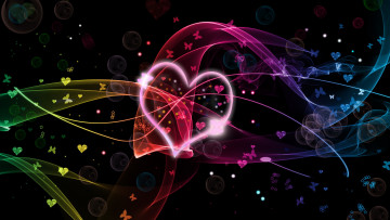 Картинка праздничные день св валентина сердечки любовь графика сердечко