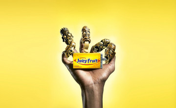 обоя бренды, wrigley`s, жевательная, резинка, маски, рука