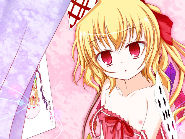 Обои картинки фото аниме, touhou, фландрия, скарлет