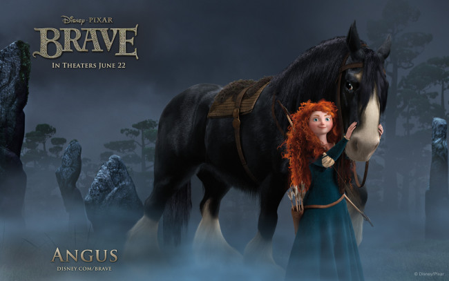 Обои картинки фото brave, мультфильмы, храбрая, сердцем