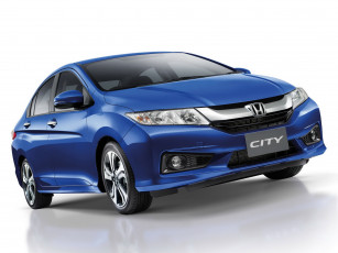 Картинка автомобили honda th-spec city синий 2014
