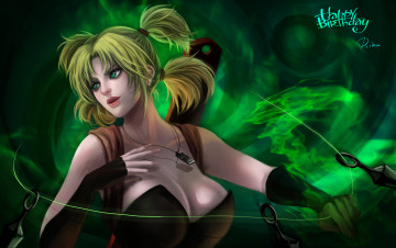 Картинка аниме naruto арт зелень девушка песок темари