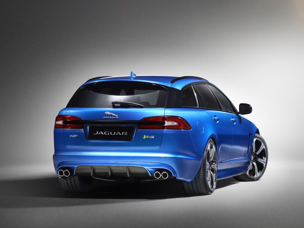 Обои картинки фото автомобили, jaguar, синий, 2014, uk-spec, sportbrake, xfr-s