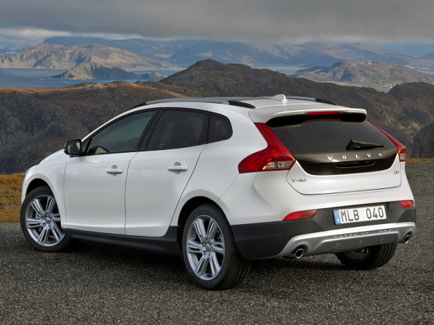 Обои картинки фото автомобили, volvo, country, v40, cross, светлый, 2012, d4