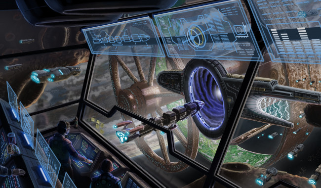 Обои картинки фото фэнтези, космические корабли,  звездолеты,  станции, отсек, корабль, космический, управление
