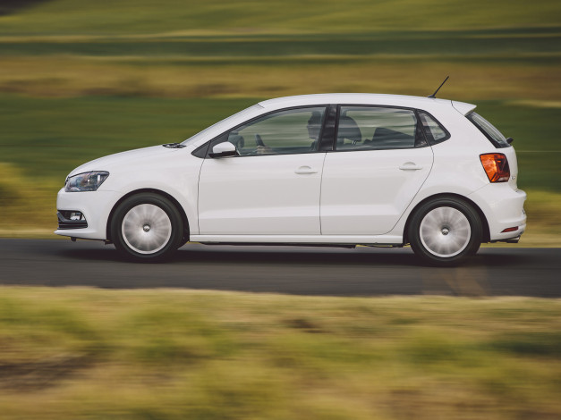 Обои картинки фото автомобили, volkswagen, polo, tsi, 5-door, au-spec, typ, 6r, 2014г, светлый