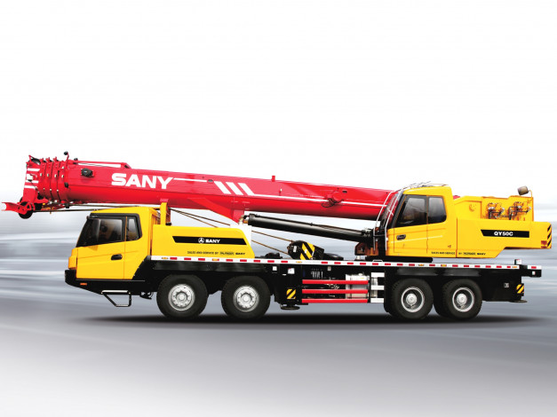 Обои картинки фото техника, краны, stc250, sany