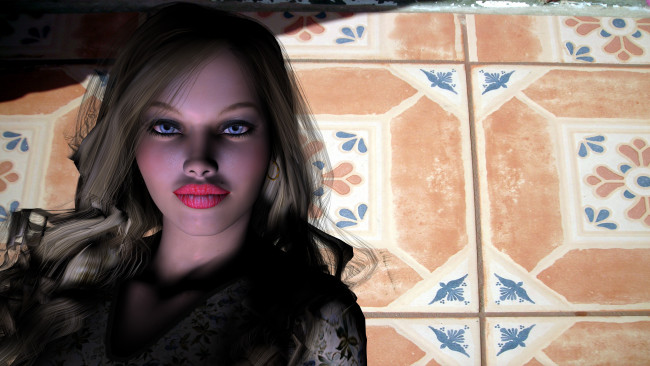 Обои картинки фото 3д графика, портрет , portraits, фон, взгляд, девушка