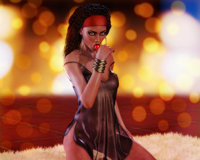 Картинка 3д+графика люди+ people девушка взгляд фон