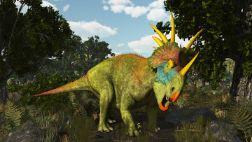 Картинка 3д+графика животные+ animals динозавр