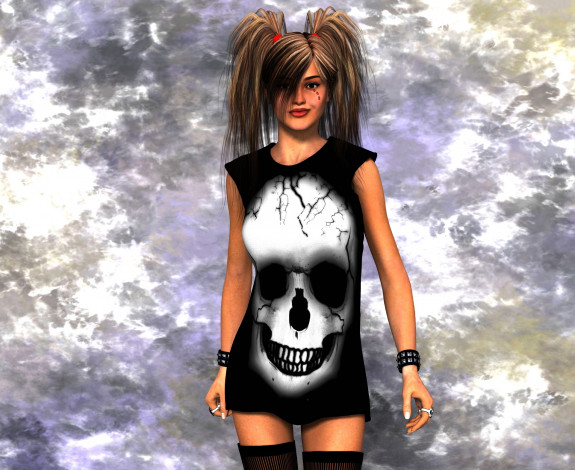 Обои картинки фото 3д графика, люди , people, фон, взгляд, девушка