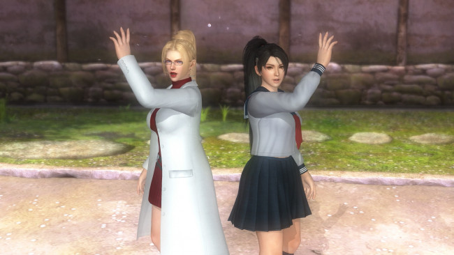 Обои картинки фото 3д графика, аниме , anime, фон, поза, взгляд, девушки