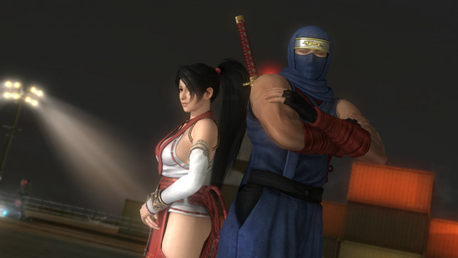 Обои картинки фото 3д графика, аниме , anime, ниндзя, оружие, фон, взгляд, девушка