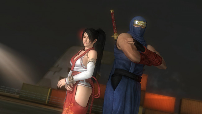 Обои картинки фото 3д графика, аниме , anime, ниндзя, оружие, фон, взгляд, девушка