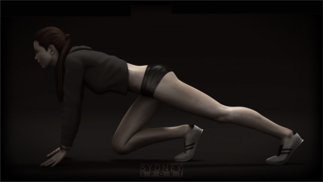 Обои картинки фото 3д графика, люди , people, взгляд, девушка, фон