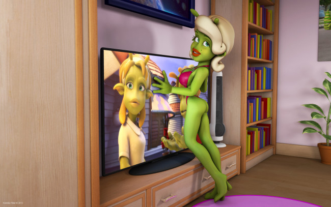 Обои картинки фото 3д графика, ___, интерьер, персонаж