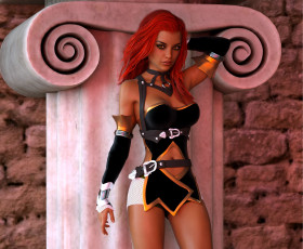 Картинка 3д+графика фантазия+ fantasy девушка взгляд фон